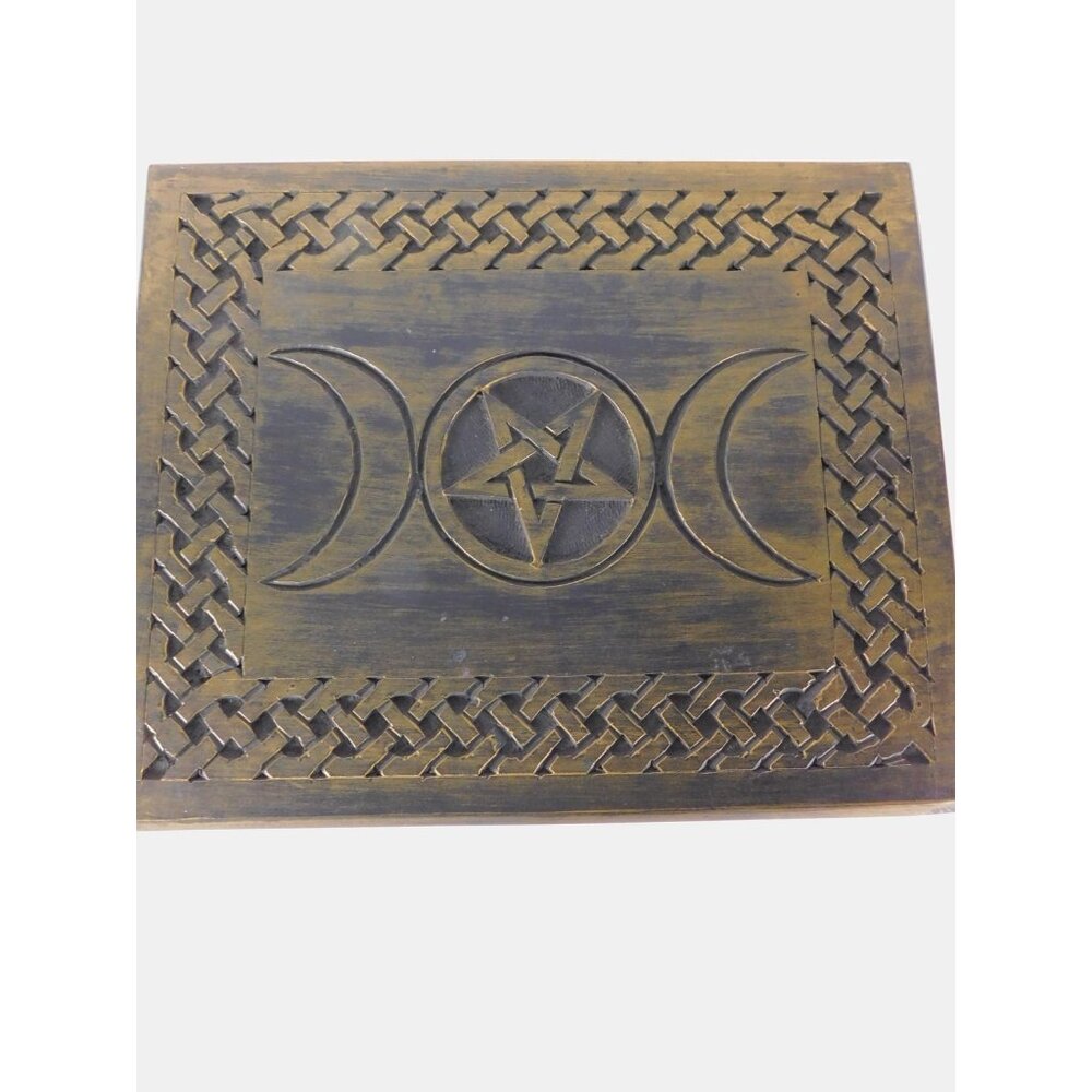 Triple Moon Pentacle Altar Table New Age Imports Wicca Witchcraft Ritual - Picture 4 of 11